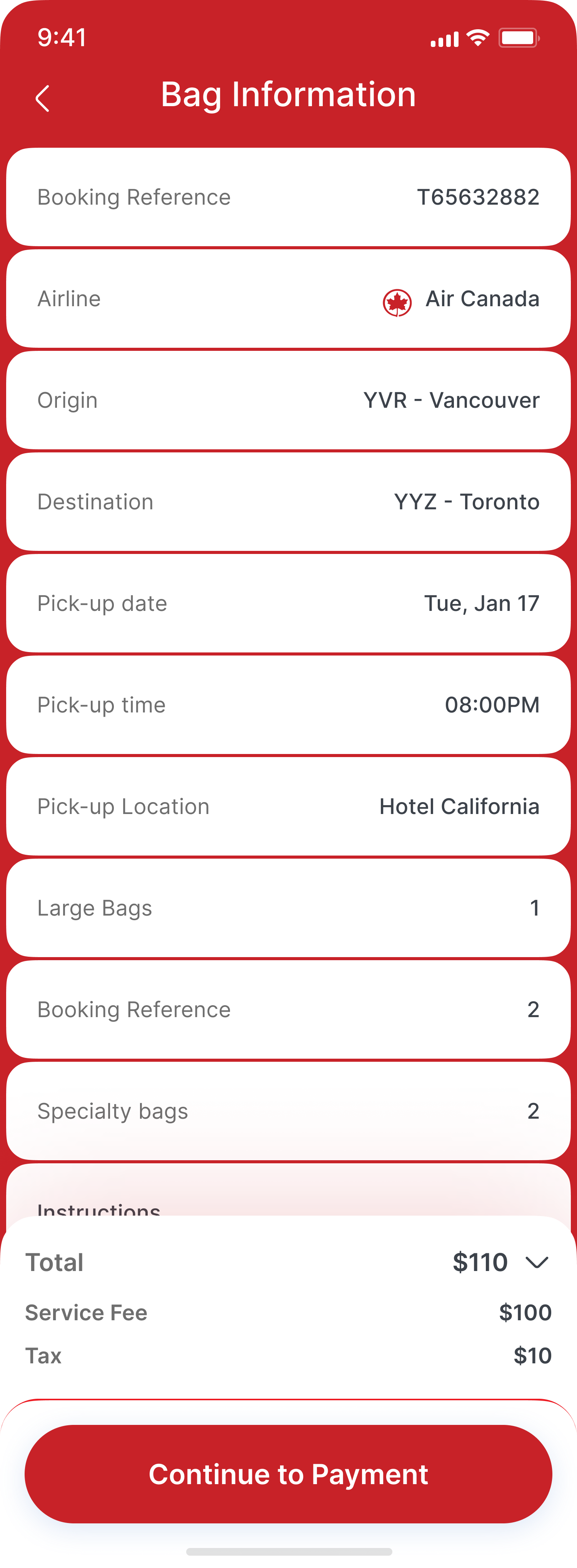 Bag Information-1