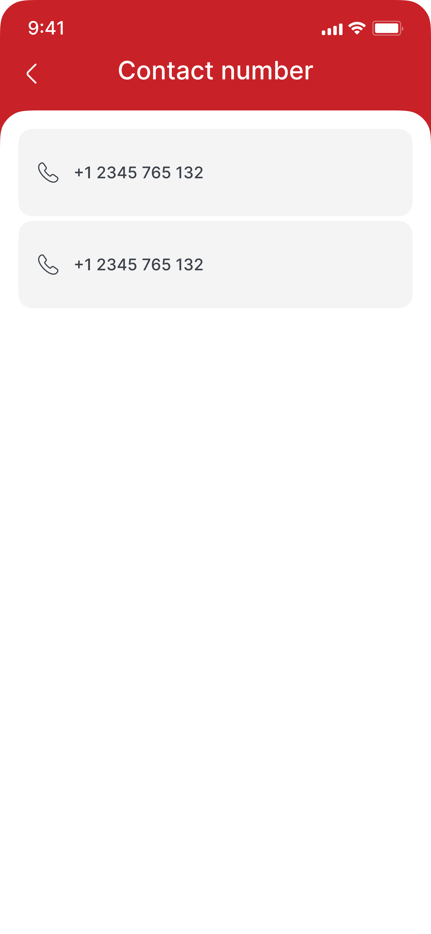 Contact number