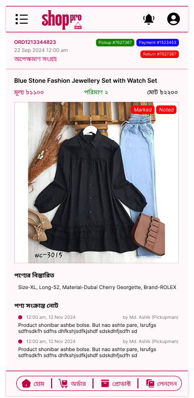 Order details