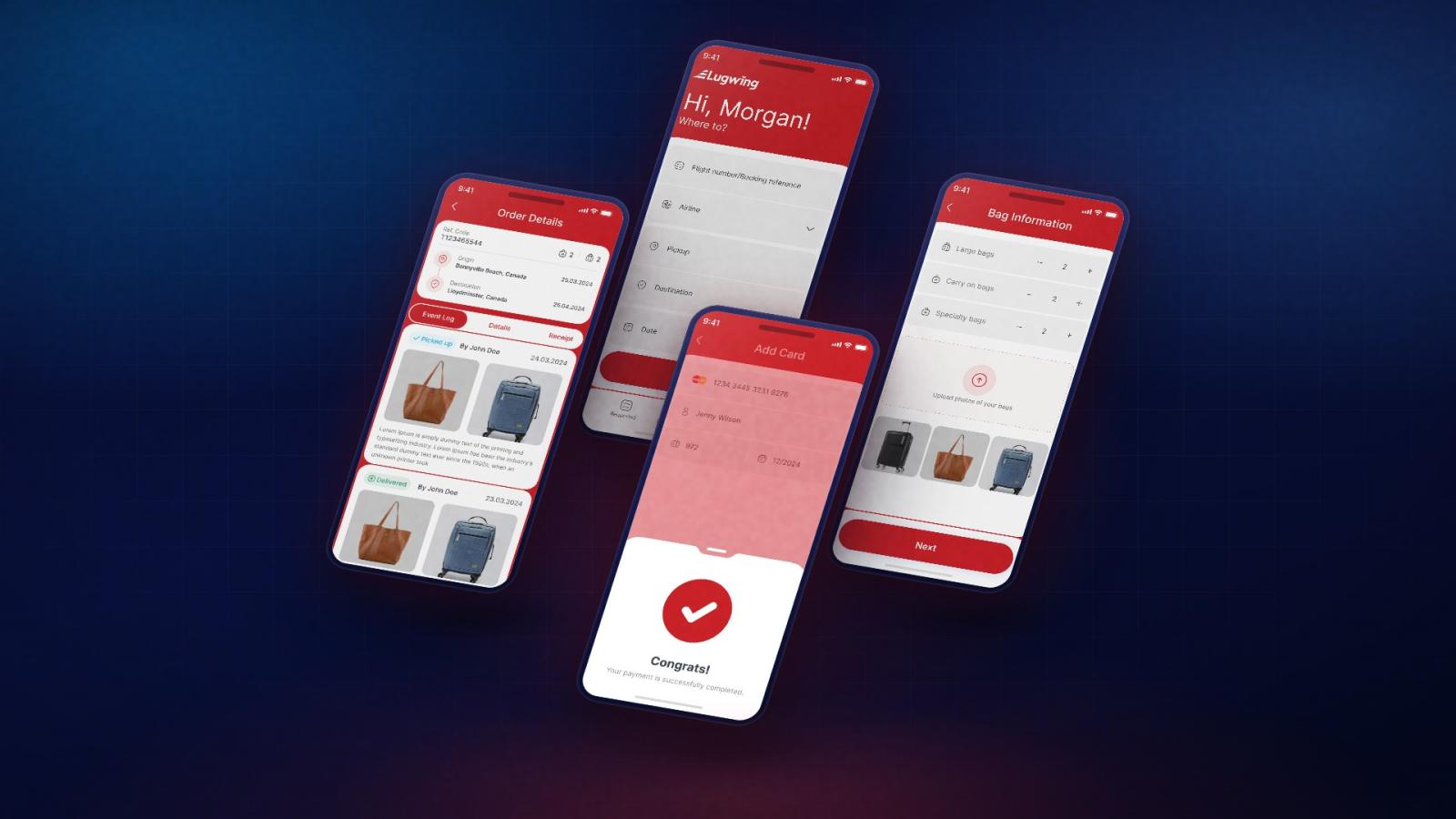 Lugwing — flight-linked luggage pickup and delivery